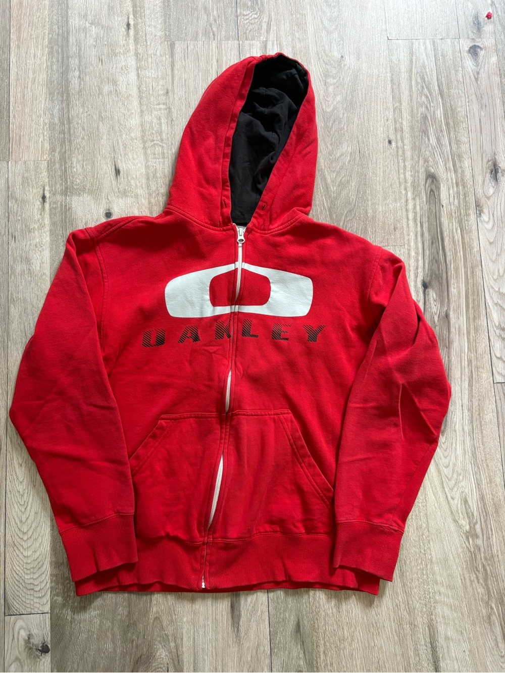 Oakley Red Men's Full-Zip Hoodie